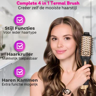 TabaTaba 4-in-1 Multistyler Zwart/Goud 1200W