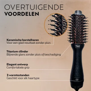 Ted Hilley DuoStyle® Titanium Airstyler - Föhn- en Warmteborstel