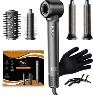 Ted Hilley Multistyler 5-in-1 Haarstyler Met 8 Accessoires