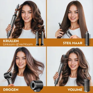 Ted Hilley Multistyler 5-in-1 Haarstyler Met 8 Accessoires