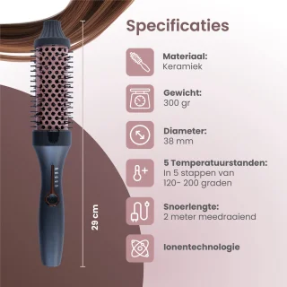 Thermal Brush Pro 38mm Warmteborstel Inclusief Accessoires