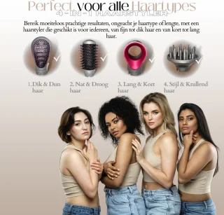 Timmers Trading 4-in-1 Multi Styling Föhnborstel