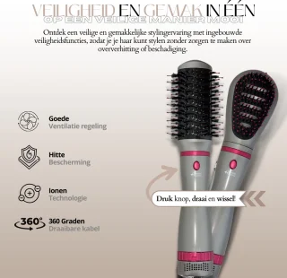 Timmers Trading 4-in-1 Multi Styling Föhnborstel