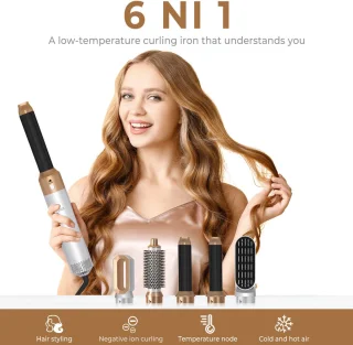 Treasurebycb Airstyler 5-in-1 Multistyler Creme White Gold