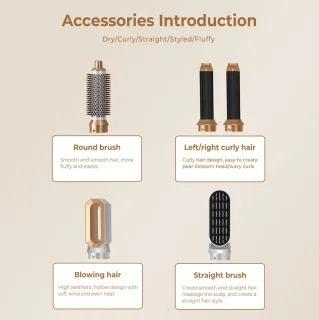 Treasurebycb Airstyler 5-in-1 Multistyler Creme White Gold