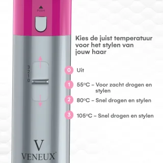 VENEUX® 5-in-1 Airstyler Föhnborstel Grijs