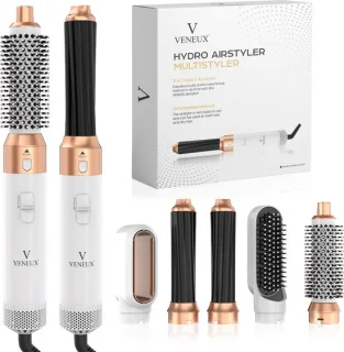 VENEUX® 5-in-1 Airstyler Warmteborstel Wit