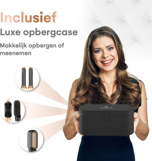VENEUX® 5-in-1 Föhnborstel Zwart Goud