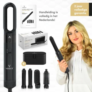 VENEUX® 5-in-1 Föhnborstel Zwart