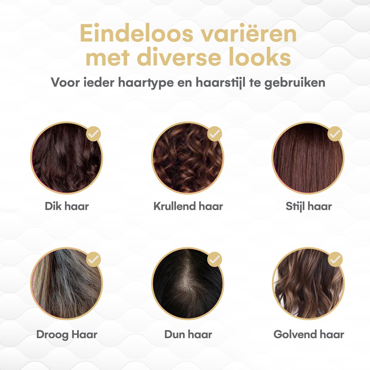 VENEUX® 5-in-1 Föhnborstel Zwart