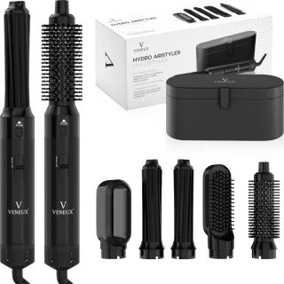 VENEUX® 5-in-1 Föhnborstel Zwart