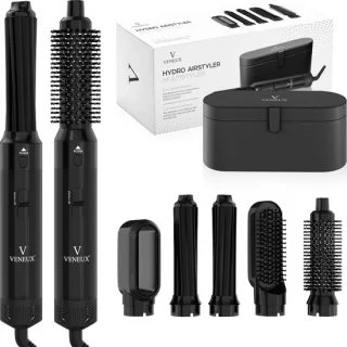 VENEUX® 5-in-1 Föhnborstel Zwart
