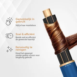 VENEUX® 8-in-1 Airstyler Blauw/Goud