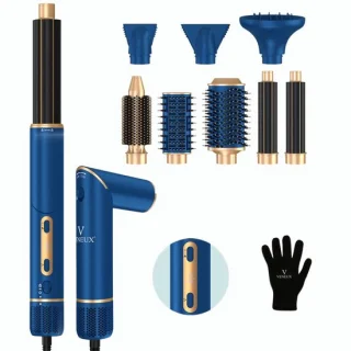 VENEUX® 8-in-1 Airstyler Blauw/Goud
