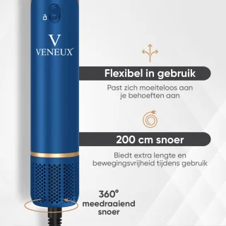 VENEUX 8-in-1 Airstyler Blauw/Goud