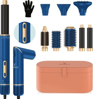 VENEUX 8-in-1 Airstyler Blauw/Goud