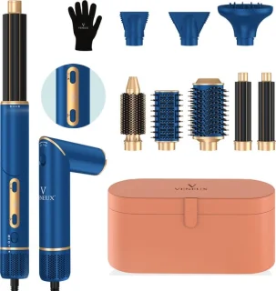 VENEUX 8-in-1 Airstyler Blauw/Goud