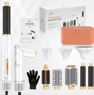 VENEUX 8-in-1 Airstyler Wit Goud