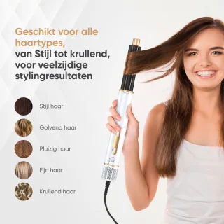 VENEUX® 8-in-1 Airstyler Wit/Goud