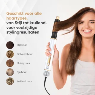 VENEUX 8-in-1 Airstyler Wit/Goud