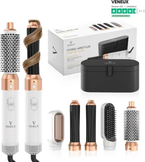 VENEUX® Airstyler Föhnborstel Wit