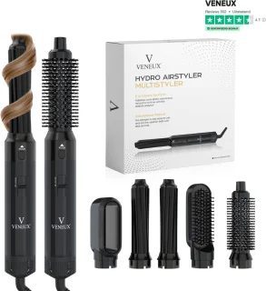 VENEUX® Airstyler Föhnborstel Zwart
