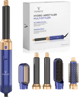 VENEUX Föhnborstel 5-in-1 Airstyler Blauw