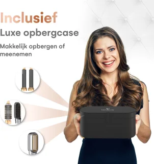 VENEUX Föhnborstel 5-in-1 Multistyler Grijs Goud