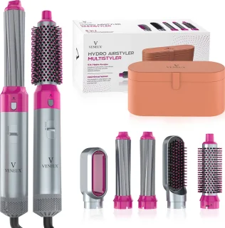 VENEUX Föhnborstel 5-in-1 Multistyler Grijs