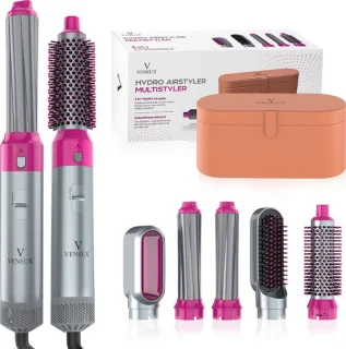 VENEUX Föhnborstel 5-in-1 Multistyler Grijs