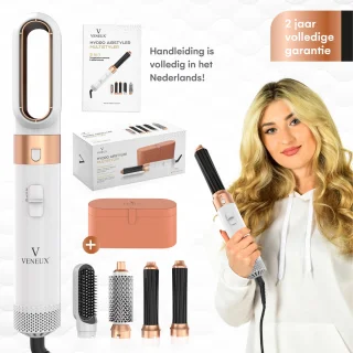 VENEUX Föhnborstel 5-in-1 Multistyler Wit