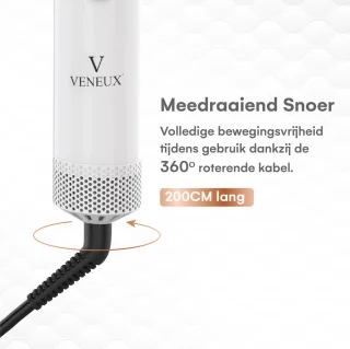 VENEUX Föhnborstel 5-in-1 Multistyler Wit