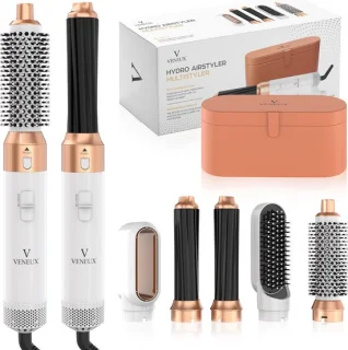 VENEUX Föhnborstel 5-in-1 Multistyler Wit