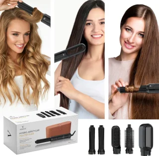 VENEUX Föhnborstel 5-in-1 Multistyler Zwart
