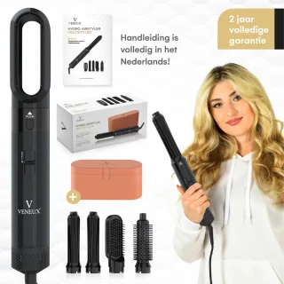 VENEUX Föhnborstel 5-in-1 Multistyler Zwart