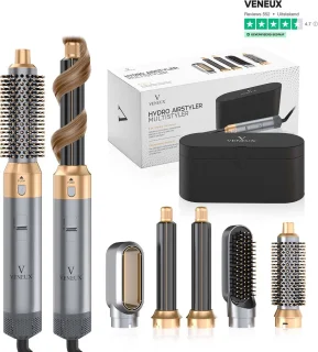 VENEUX® Föhnborstel Grijs/Goud