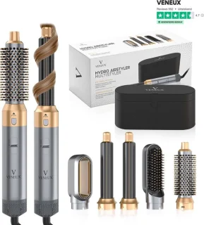 VENEUX® Föhnborstel Grijs/Goud