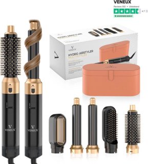 Multistyler voor salonresultaat: VENEUX® Föhnborstel Zwart Goud