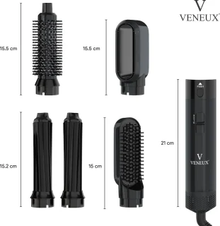 VENEUX® Föhnborstel Zwart