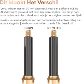 VENEUX® Föhnborstel - Zwart/Goud - 2025