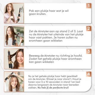 VENEUX® Föhnborstel Zwart/Goud