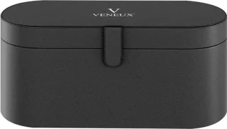 VENEUX® Leren Opbergcase Zwart