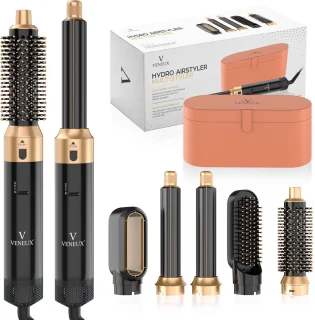VENUEX Föhnborstel 5-in-1 Multistyler Zwart Goud