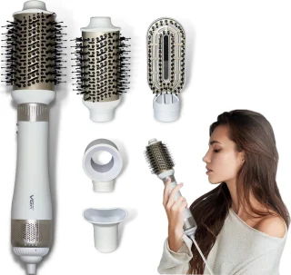 VGR 4-in-1 Krulborstel en Krultang Multi Styler