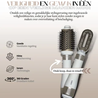 VGR 4-in-1 Krulborstel en Krultang Multi Styler