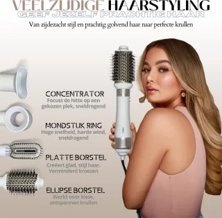VGR 4-in-1 Krulborstel en Krultang Multi Styler