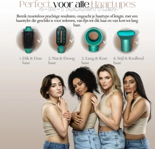 VGR 4-in-1 Multi Styler Krultang Föhnborstel