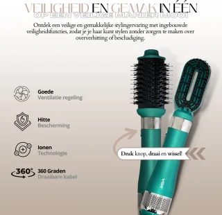 VGR 4-in-1 Multi Styler Krultang Föhnborstel