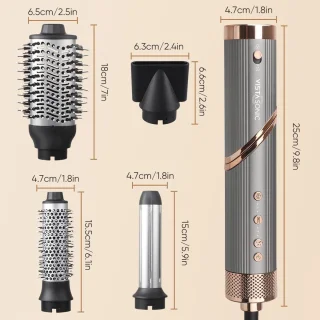 VistaSonic SuperWrap 5-in-1 Multistyler Graphite Grey