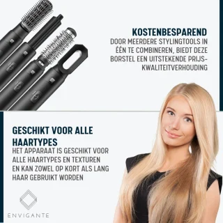 V&M Beauty Airstyler 7-in-1 Krultang Zwart